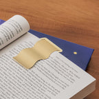 Wave Brass Metal Bookmark