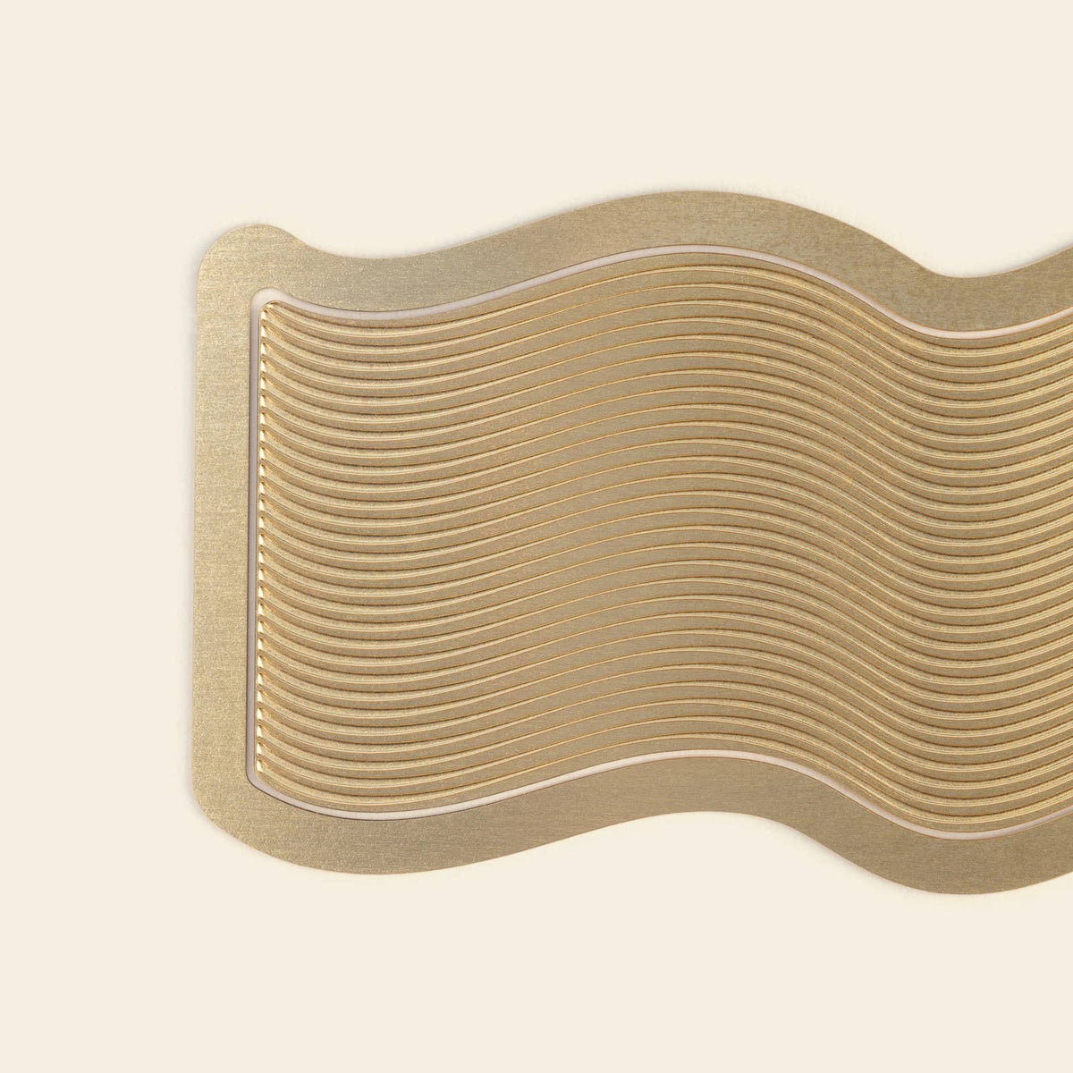 Wave Brass Metal Bookmark