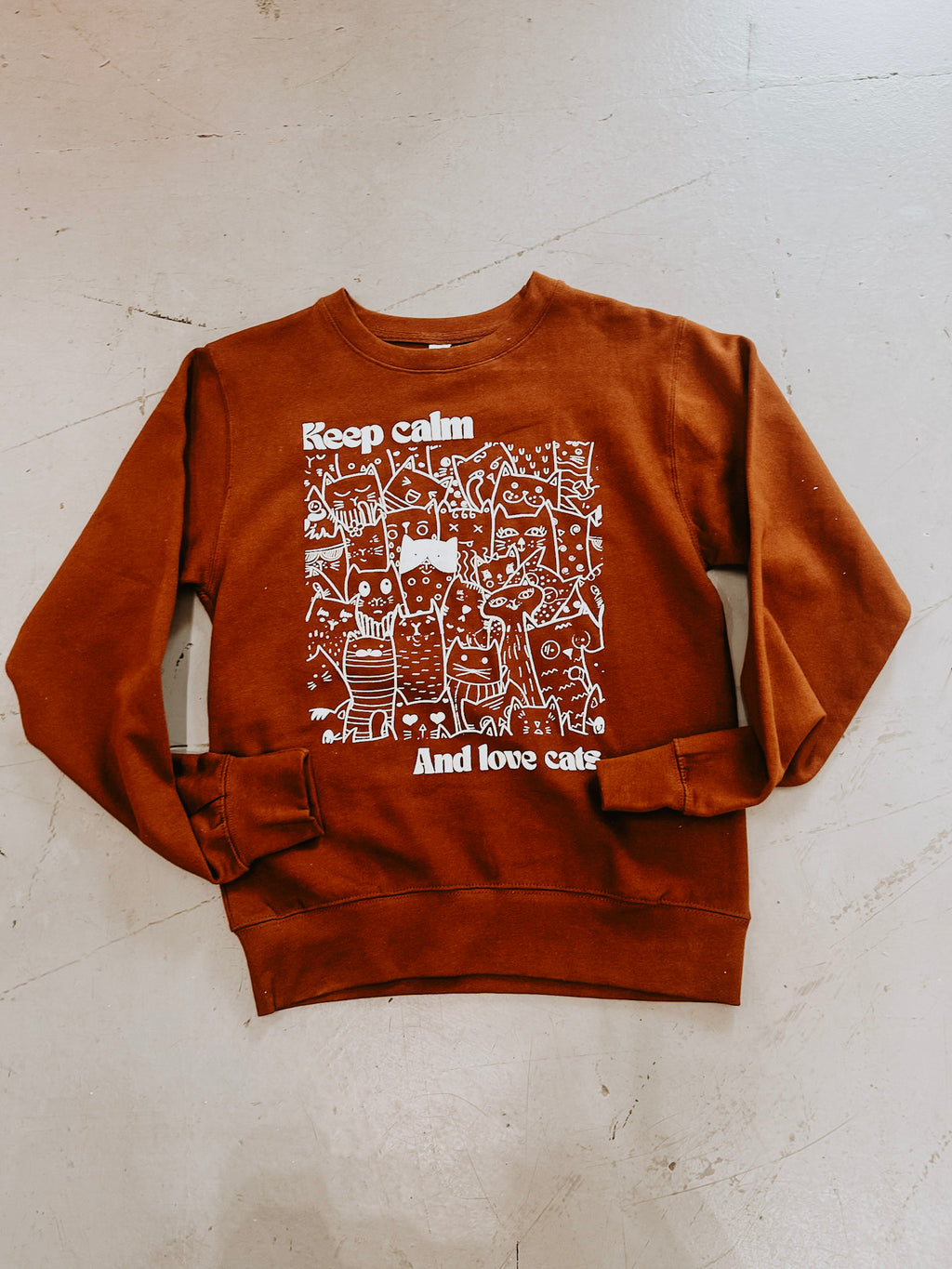 Keep Calm and Love Cats - Sweatshirt