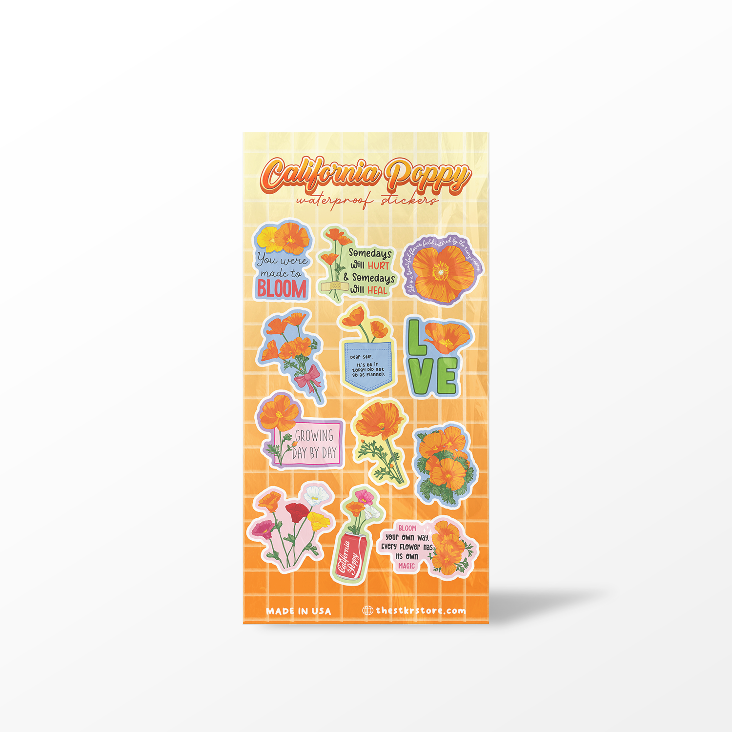 California Poppy Sticker Sheets (S71)