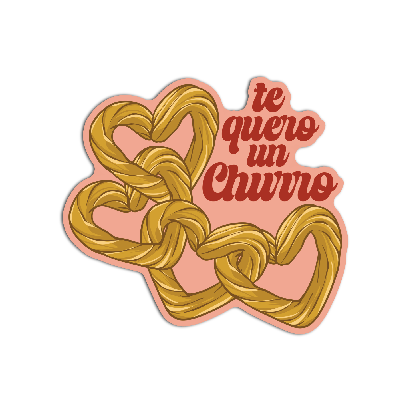 Te Quero Un Churro Mexican Textured Stickers