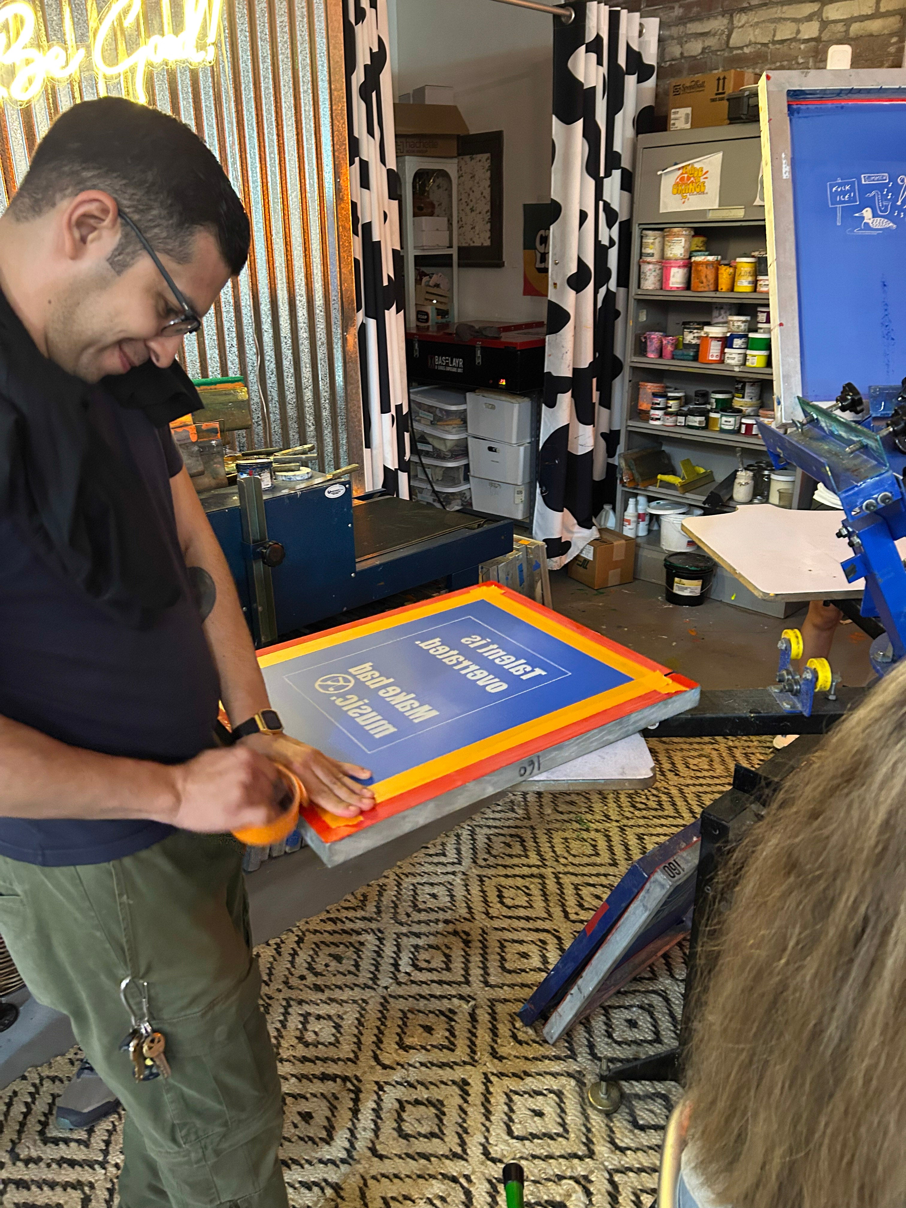 Screen Printing Workshop SATURDAY June 13th @ 4:00 PM