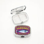 Funny Sardine Pill Box Vintage Style Compact Organizer