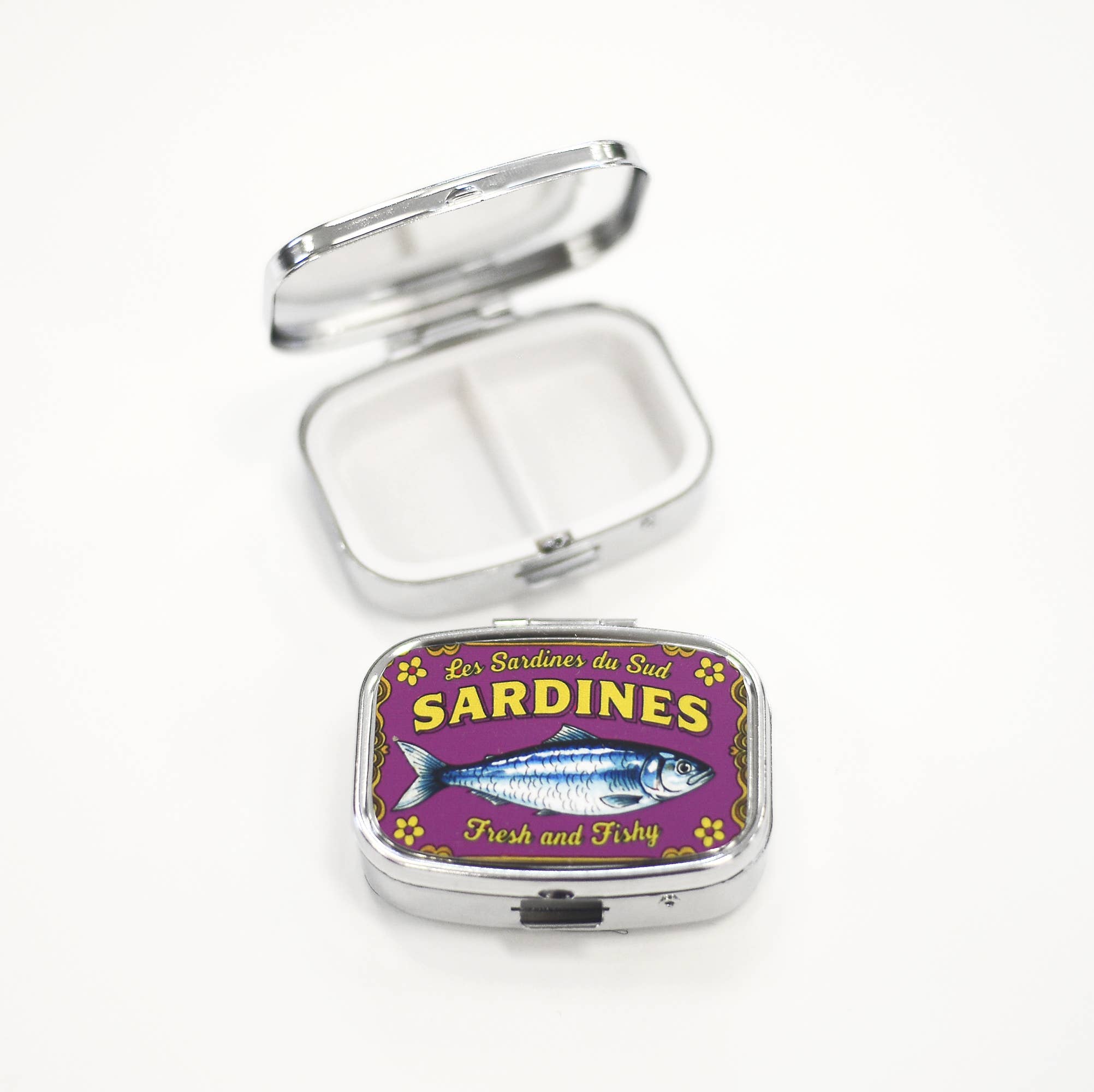 Funny Sardine Pill Box Vintage Style Compact Organizer