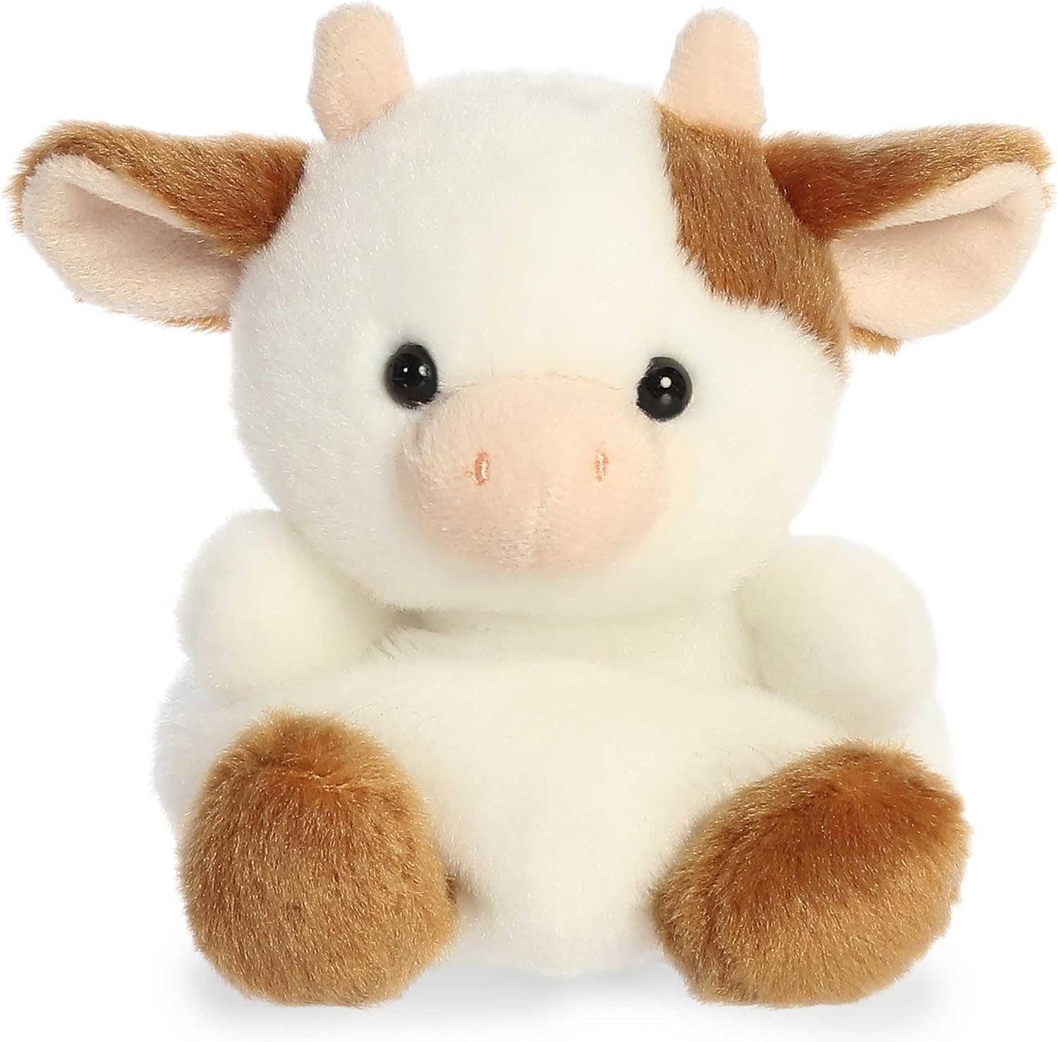 5" Plush Pal Caroline Brown Cow Palm Pals Stuffed Animal