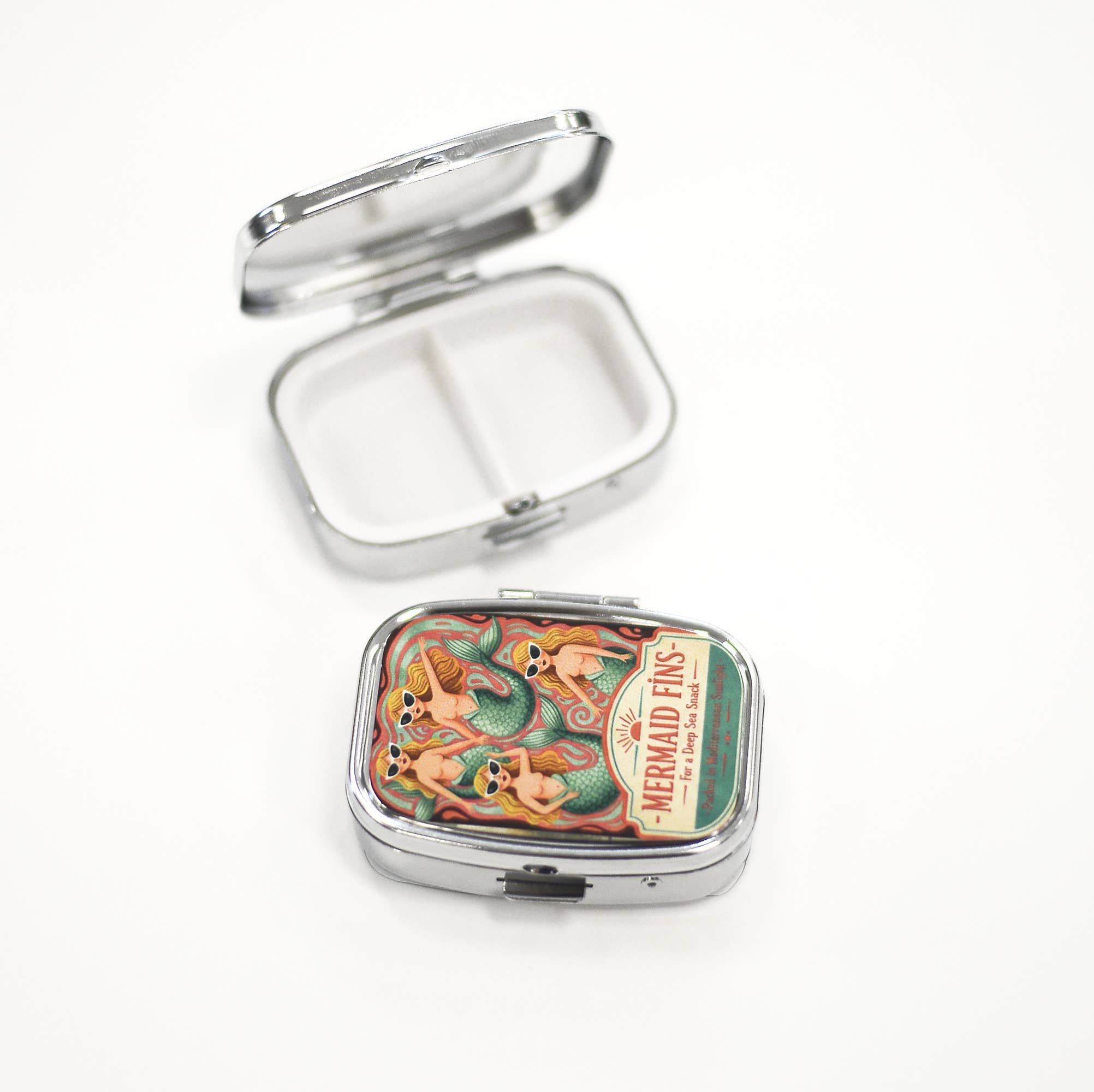 Funny Sardine Pill Box Vintage Style Compact Organizer
