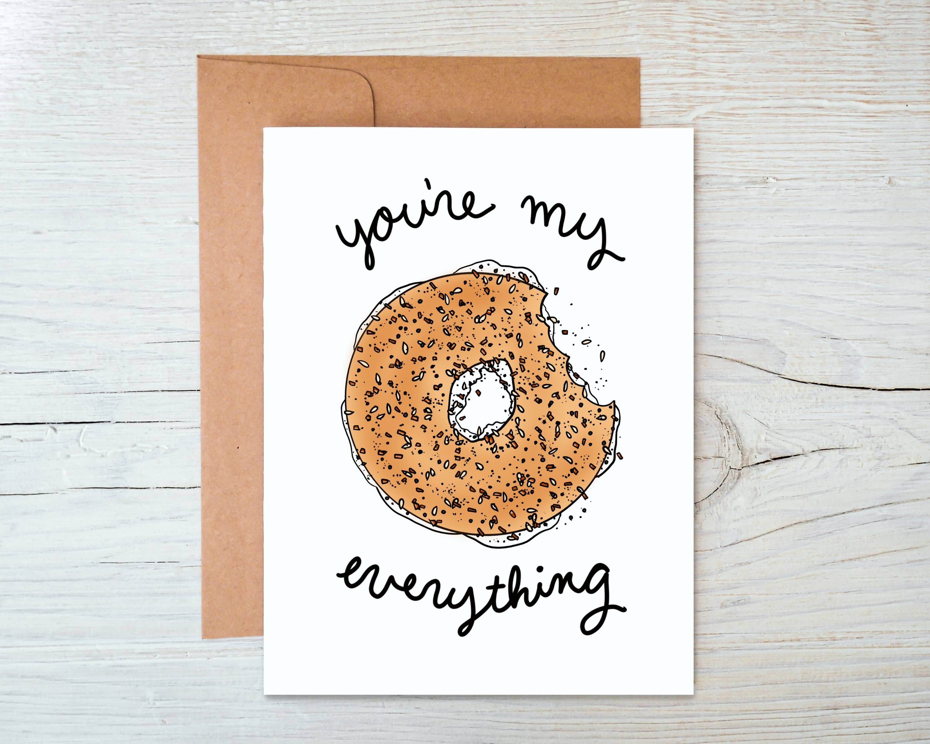 Everything Bagel Valentine’s Day Card - You’re My Everything