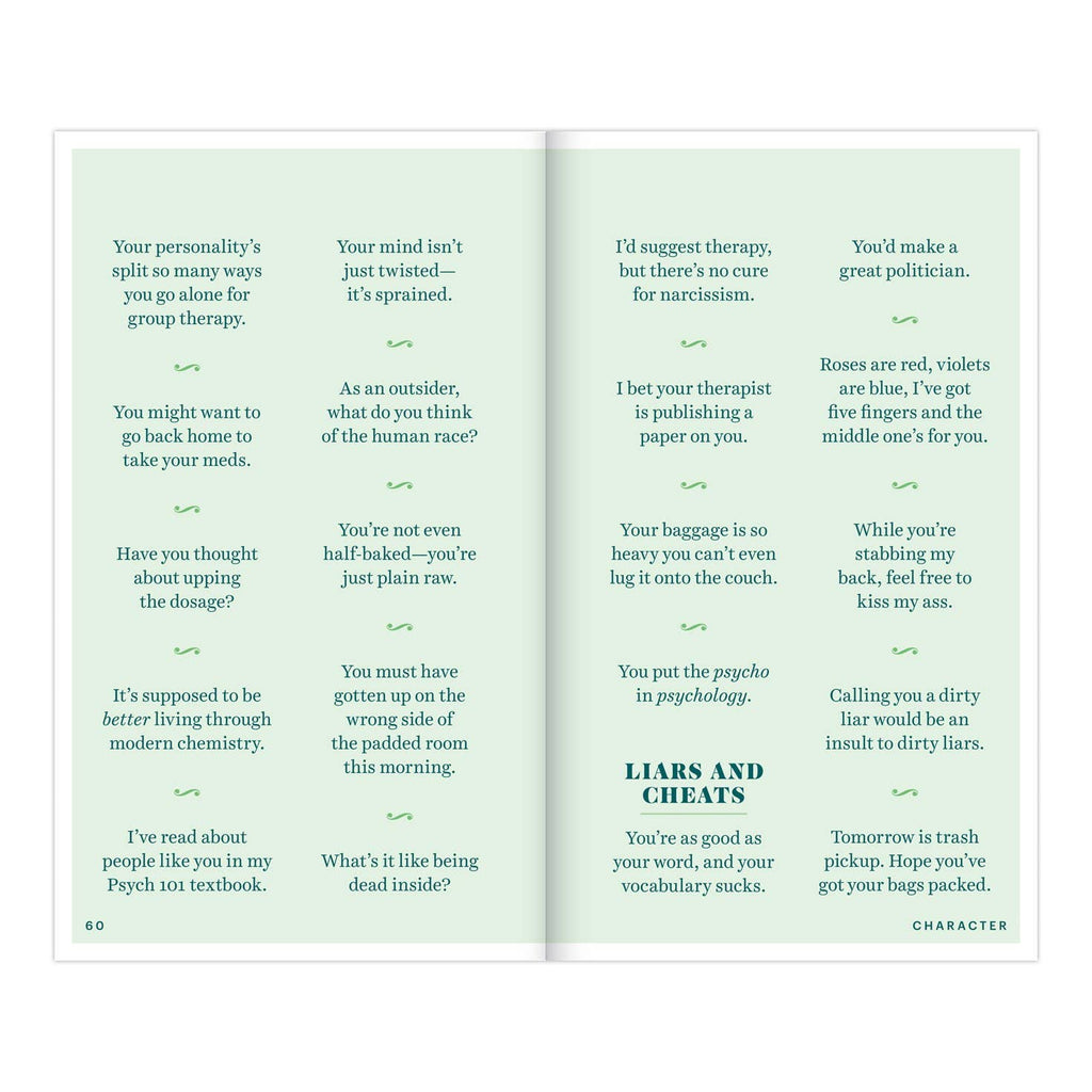 Insults & Comebacks Lines for All Occasions