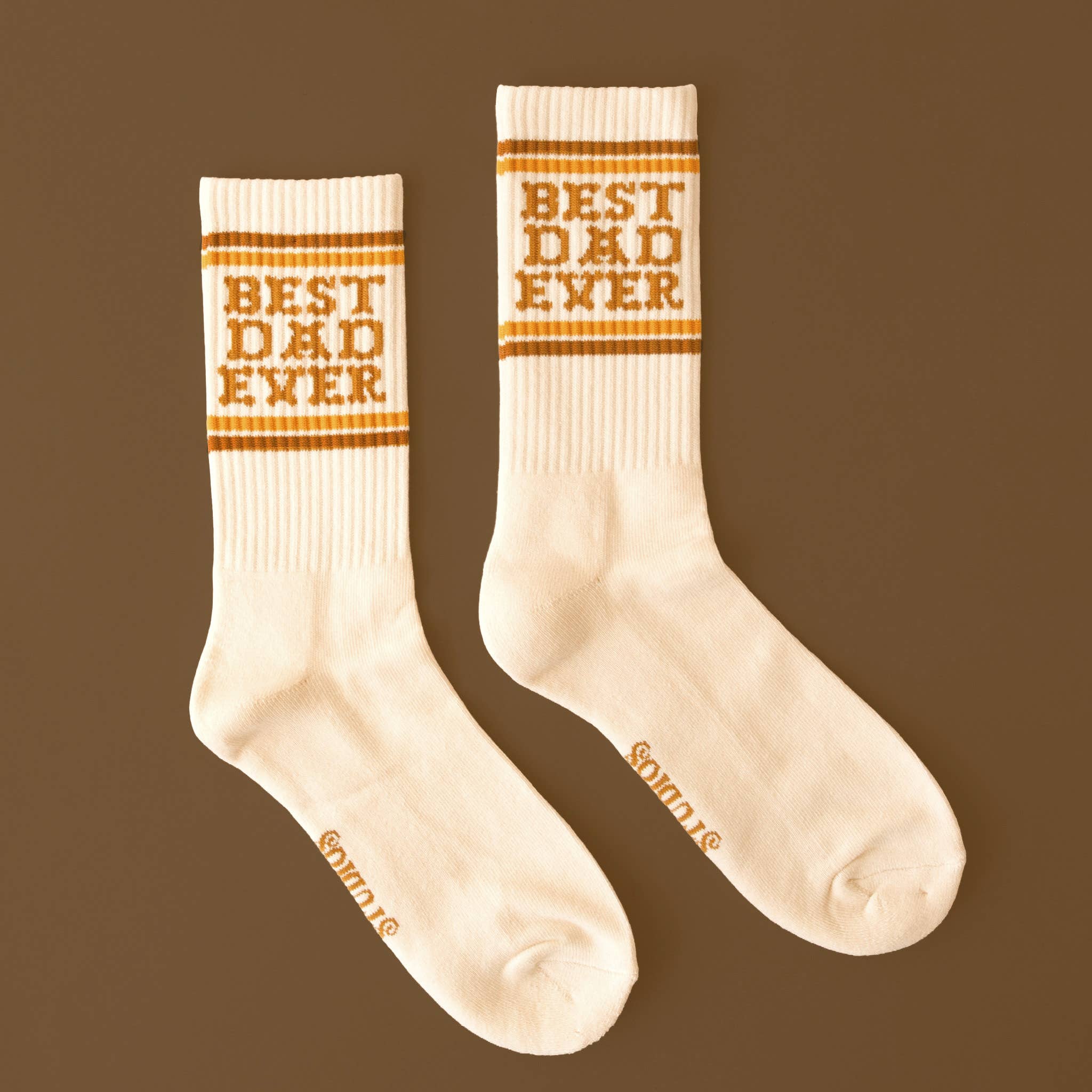 Best Dad Ever Striped Crew Sock