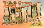 Postcard LA-138 Greetings from Los Angeles, California
