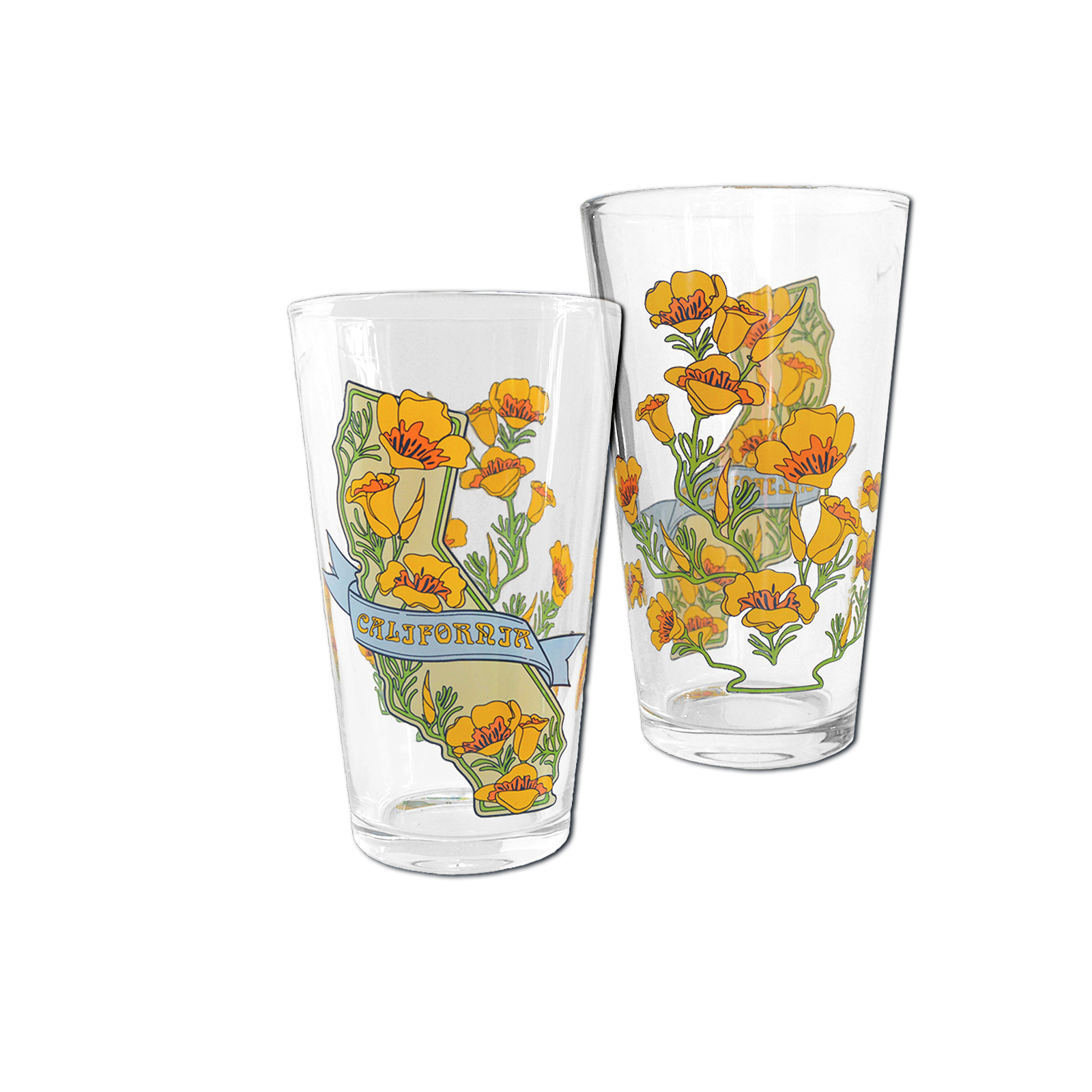 California State w/ Poppies Pint Glass 2023
