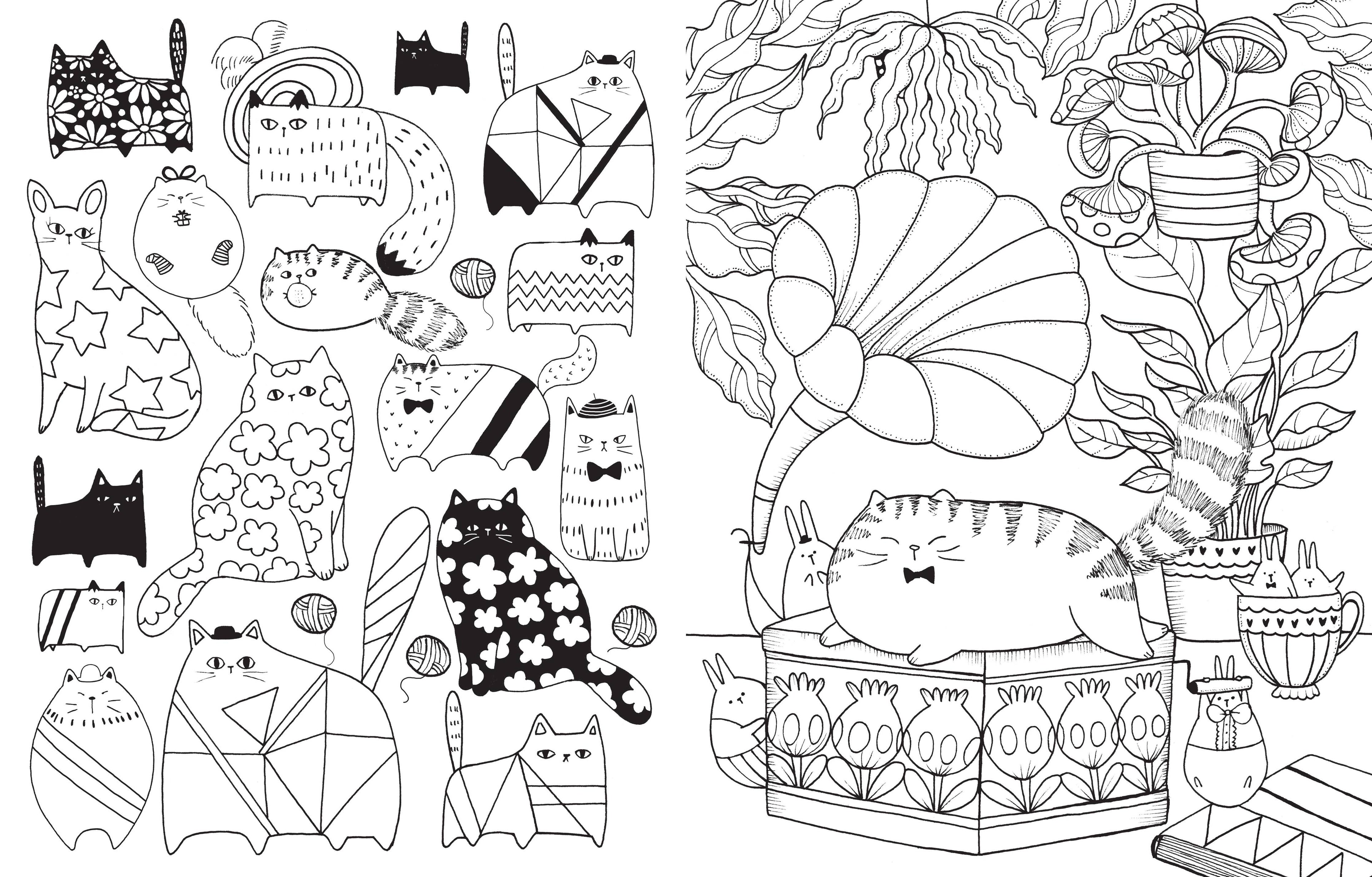 A Million Cute Animals Coloring Book