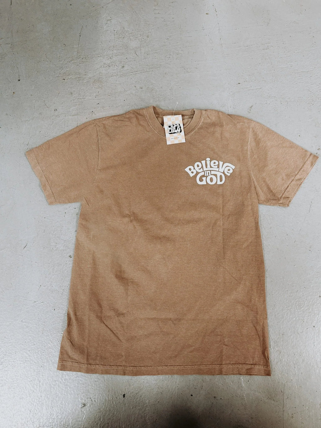 Belive in God – Brown T-shirt.