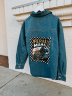 Feral Mama - Hand Printed Denim SHACKET!