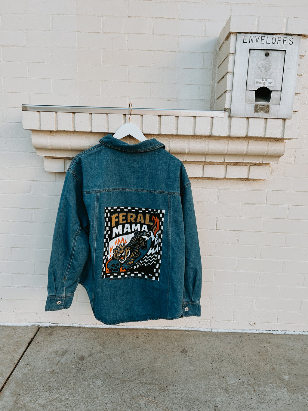Feral Mama - Hand Printed Denim SHACKET!