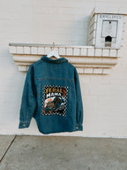 Feral Mama - Hand Printed Denim SHACKET!
