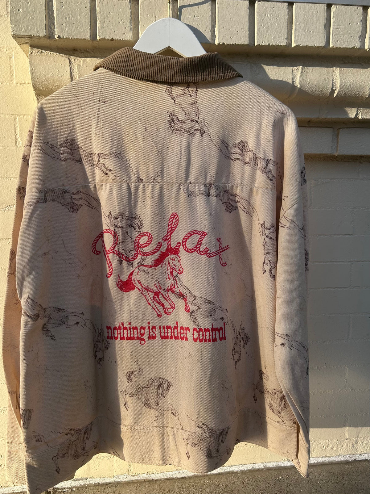 RELAX - Nothing is Under Control -  Horse Print Jacket