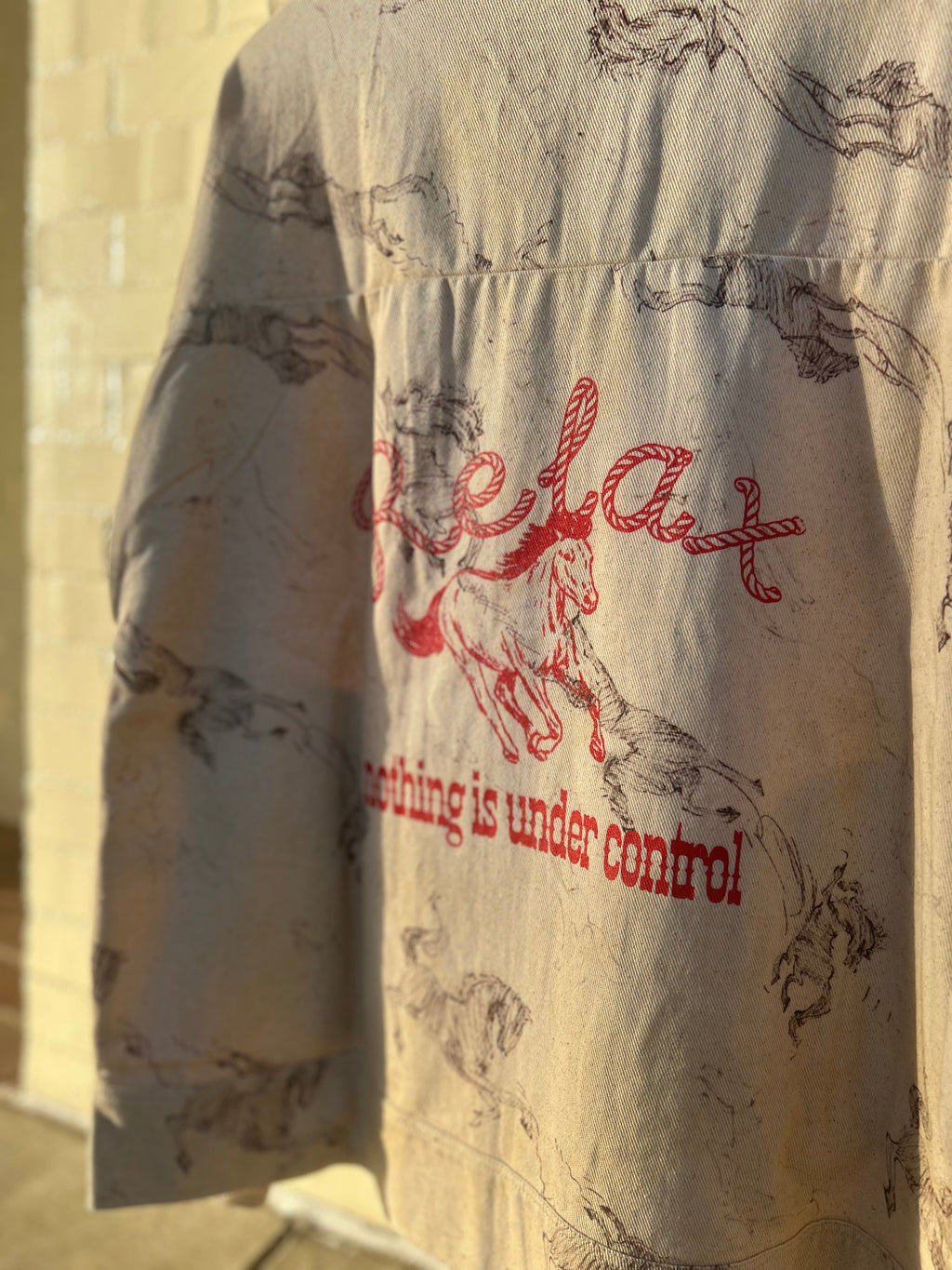 RELAX - Nothing is Under Control -  Horse Print Jacket