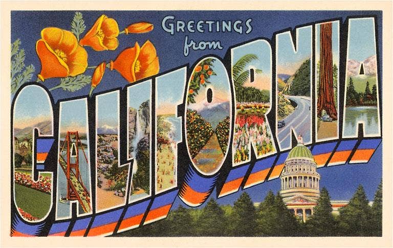 Magnet CA-02 Greetings from California
