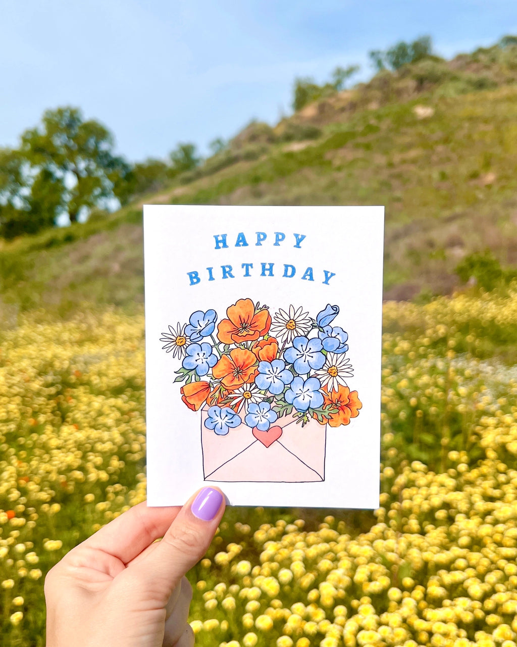 California Wildflower Envelope | Birthday Card