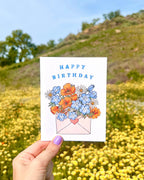 California Wildflower Envelope | Birthday Card