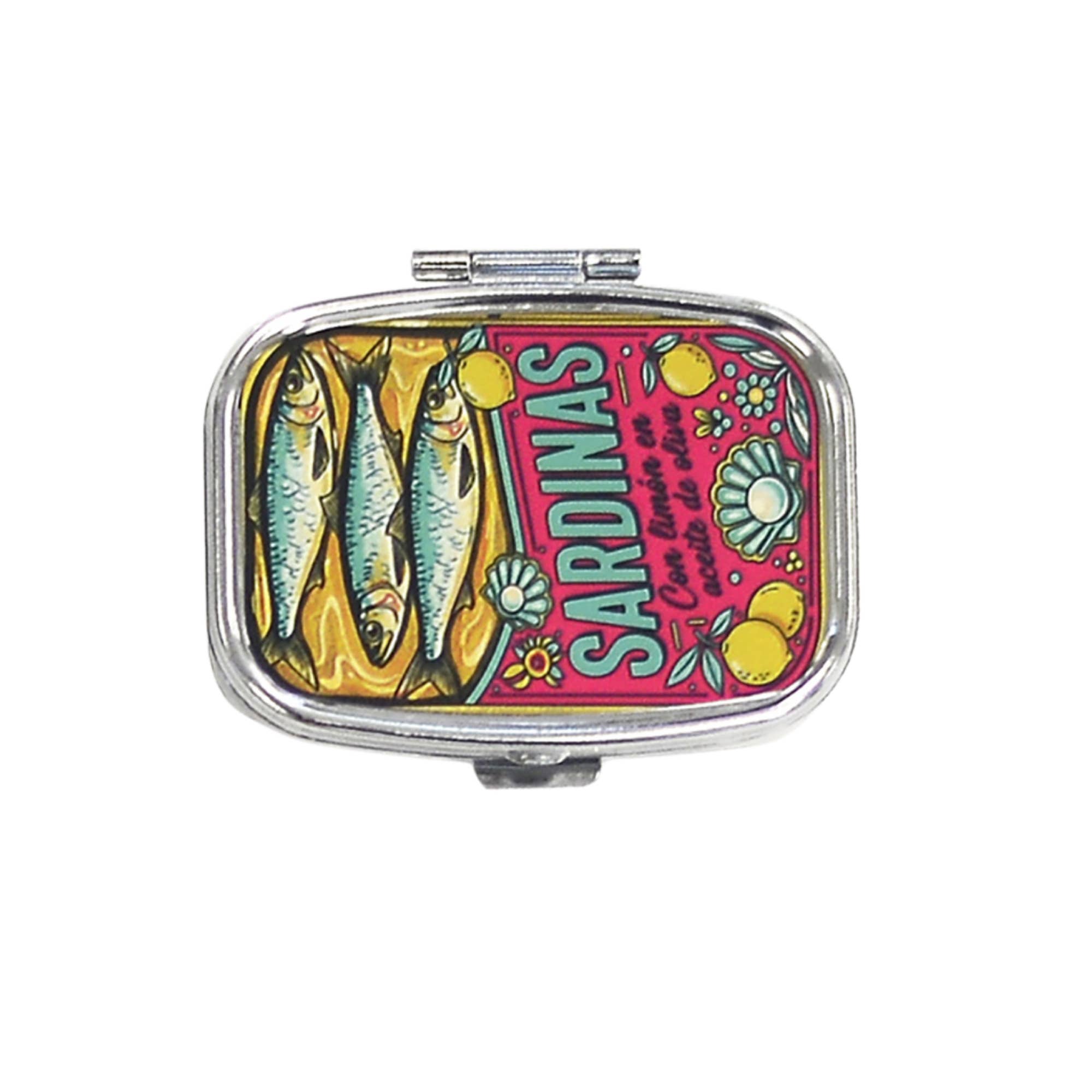 Funny Sardine Pill Box Vintage Style Compact Organizer