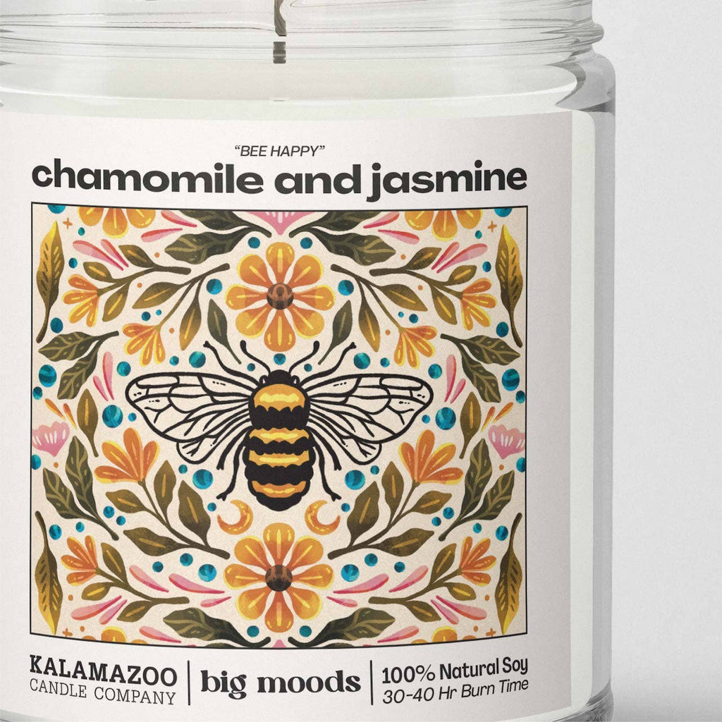 "Bee Happy" Chamomile and Jasmine | Soy Candle