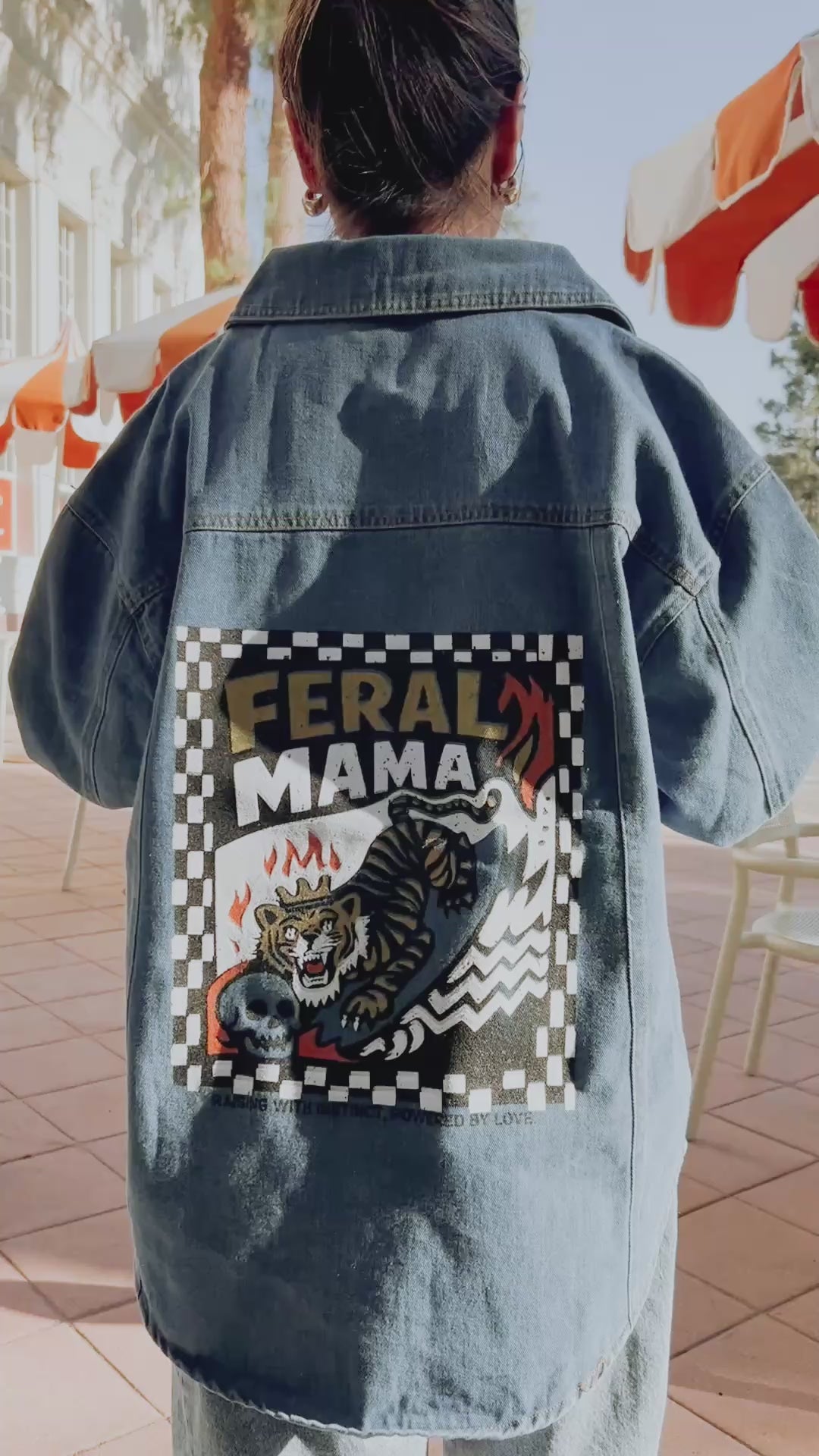 Feral Mama - Hand Printed Denim SHACKET!
